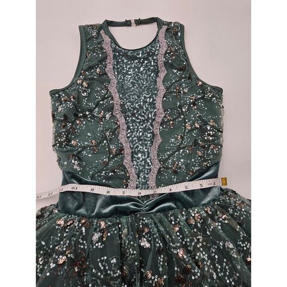 Weissman Dancewear Adult Size SA Small Green Dance Costume/Fairy Dress Up/Photos - Picture 4 of 8